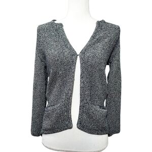 Maje silver hook and eye sparkle cardigan 1/Small